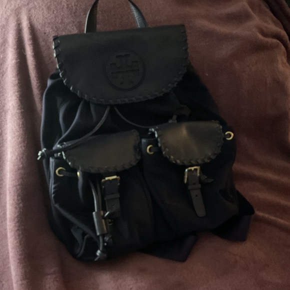 Tory Burch Purple Backpack with Buckle Detail - Picture 4 of 4